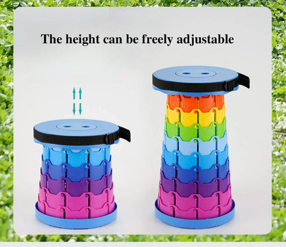 Portable round Folding Chair Accordion Chair Height Adjustment Simple Tool Elephant Swing Playground Queue Chair