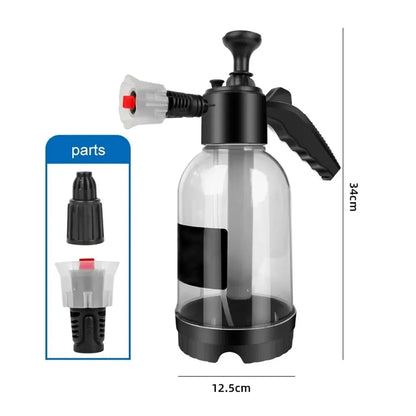 2L Transparent Foam Sprayer Car Wash Hand-Held  Watering Can Air Pressure Sprayer Plastic Disinfection Water Bottle Car Cleaning