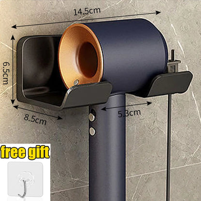 Bathroom Shelf Dryer Cradle Wall Shelves Hair Dryer Holder Shower Hairdryer Organizer Box Toilet Blower Holder Shelf Bathroom