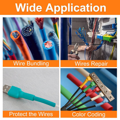 Heat Shrink Tubing Kit - 580/560Pcs EVA Material 6 Colors 11 Sizes for Electrical Insulation, Repairs & Wire Connectors