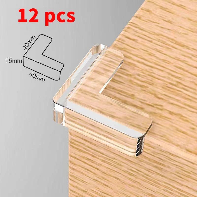 4/8/10/12Pcs Baby Safety Silicone Protector Table Corner Edge Protection Cover Transparent Anti Collision Soft Guard Home Tool