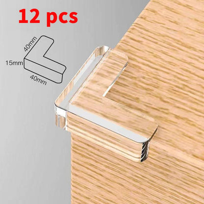4/8/10/12Pcs Baby Safety Silicone Protector Table Corner Edge Protection Cover Transparent Anti Collision Soft Guard Home Tool