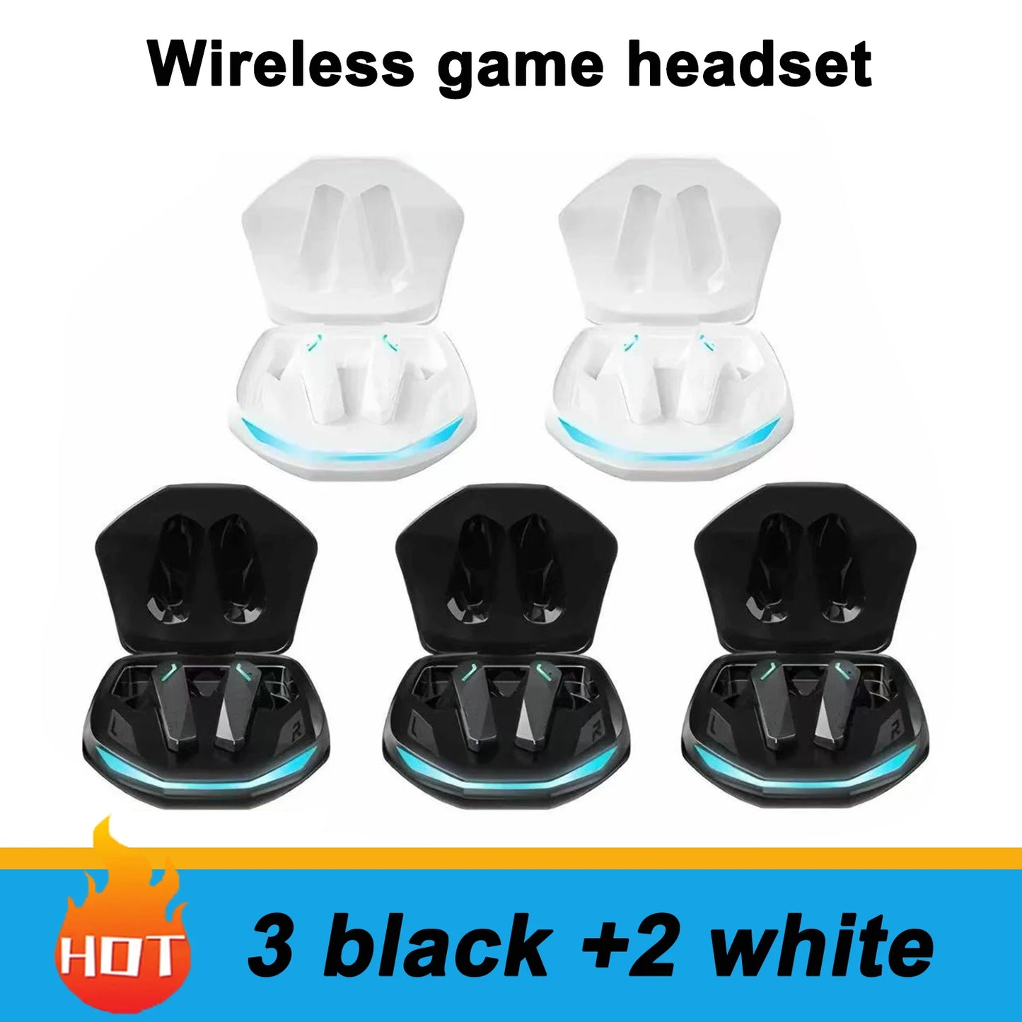 GM02 Bluetooth 5.3 Earphones Sports Headset Wireless In-Ear Gaming with Mic Dual Mode Music Headphones New