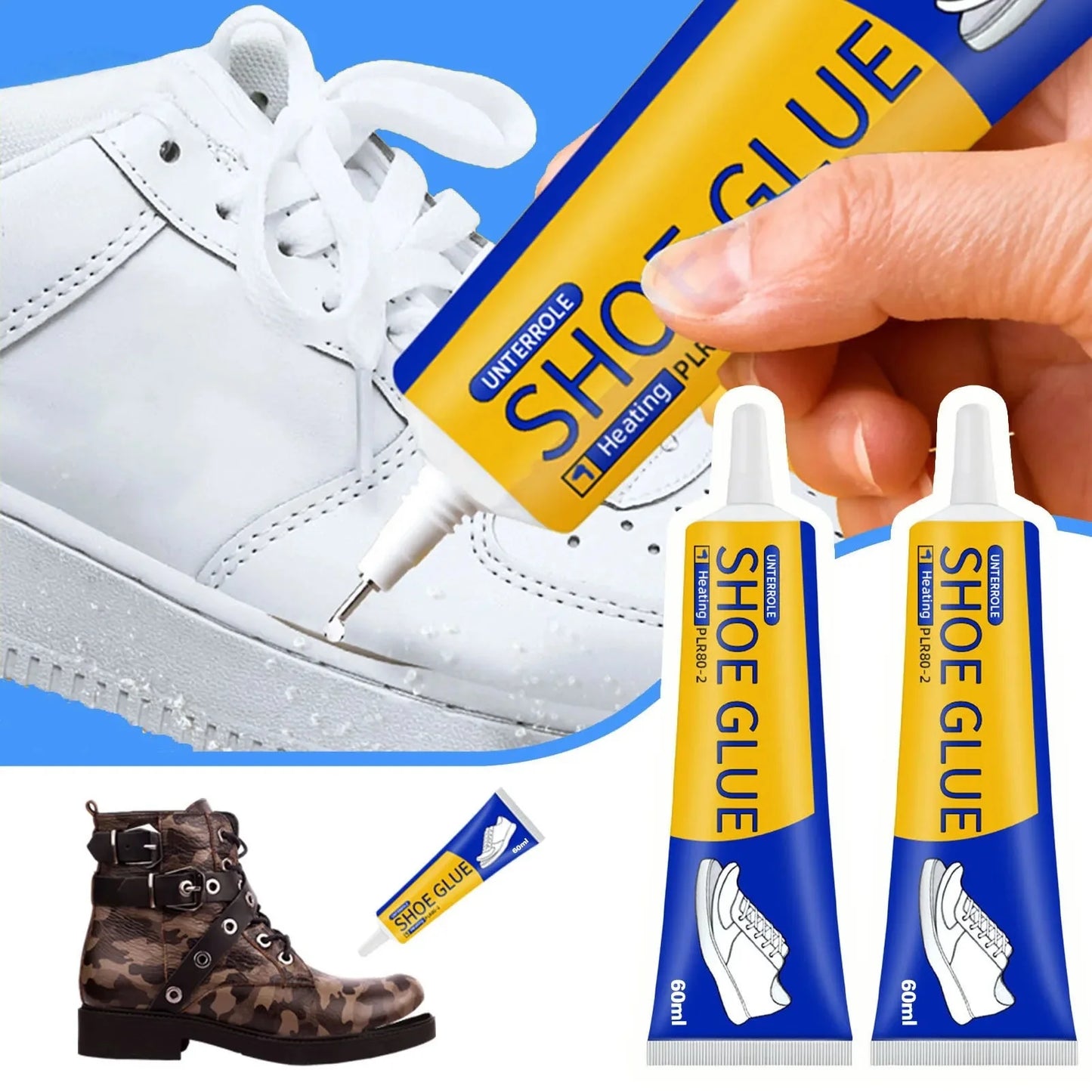 60ml Super Strong Shoe Glues DIY Repairing Adhesive Universal Waterproof Shoe Sealers for Sneakers Boot Leather Fast Repair Glue
