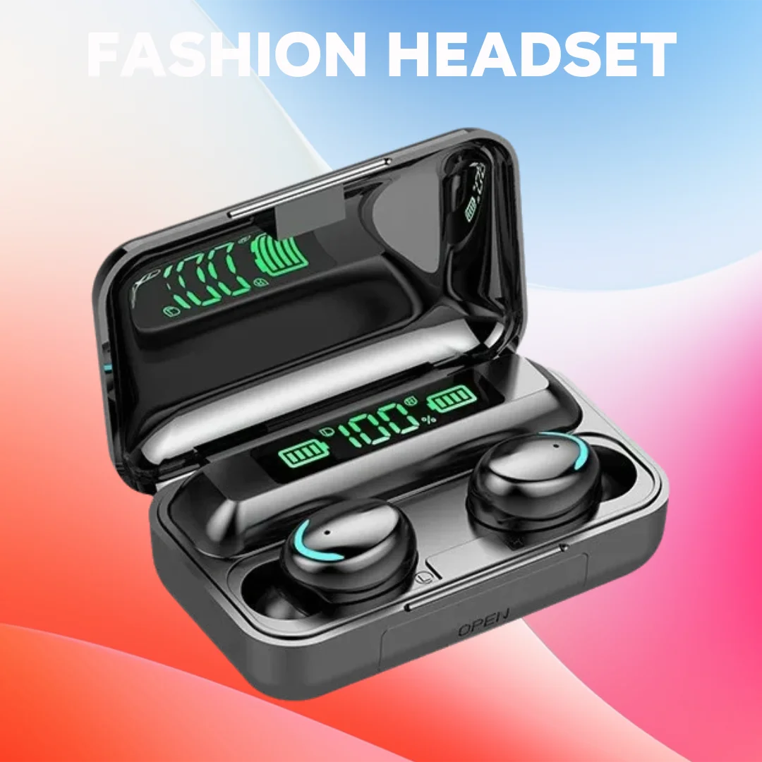 F9 TWS Wireless Bluetooth Headphones: Game Earbuds with Digital Display & Large-Capacity Charging Case
