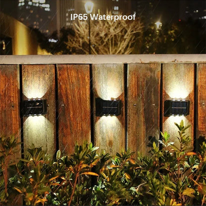 Solar LED Light, Outdoor Waterproof Wall Lamp, Dusk to Dawn Fence Lighting for Summer Garden Yard Porch Walkway Camping Home Dec