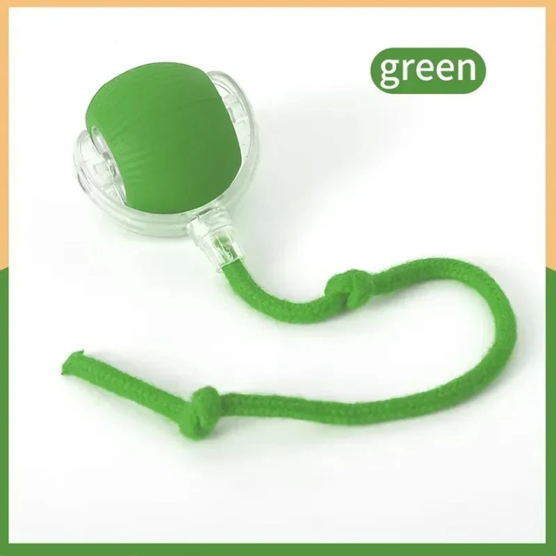 Interactive Dog Toys Rechargeable Pet Interactive Toys Electric Cats Ball Automatic Rolling Fake Tail Ball Dog Cats Toy