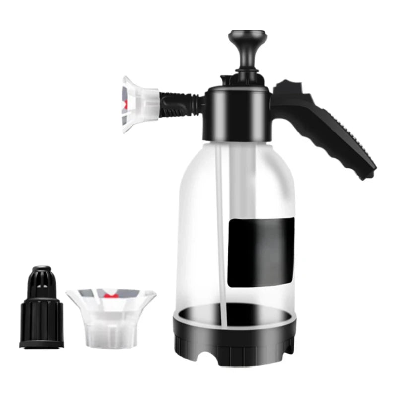 2L Transparent Foam Sprayer Car Wash Hand-Held  Watering Can Air Pressure Sprayer Plastic Disinfection Water Bottle Car Cleaning