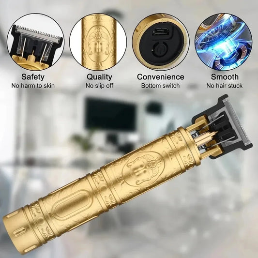 Vintage Hair Cutting Machine Cordless Trimmer portable USB Fast Charging Hair Clipper Electric Shaver Barber Professional Barber