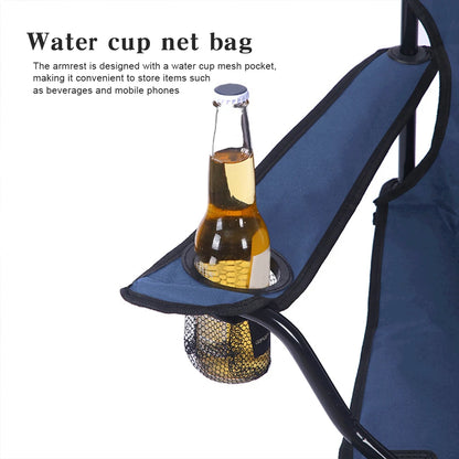 Outdoor Foldable Chair Camping Chair with Bottle Holder Picnic Oxford Cloth Chairs Portable Beach Fishing Chairs Outdoor Chair