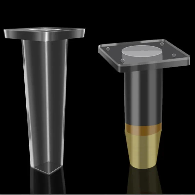 1Pcs 8-20cm Acrylic Furniture Legs Transparent Replacement Sofa Feet Hardware Accessories for Coffee Table Dresser Cabinet Feet
