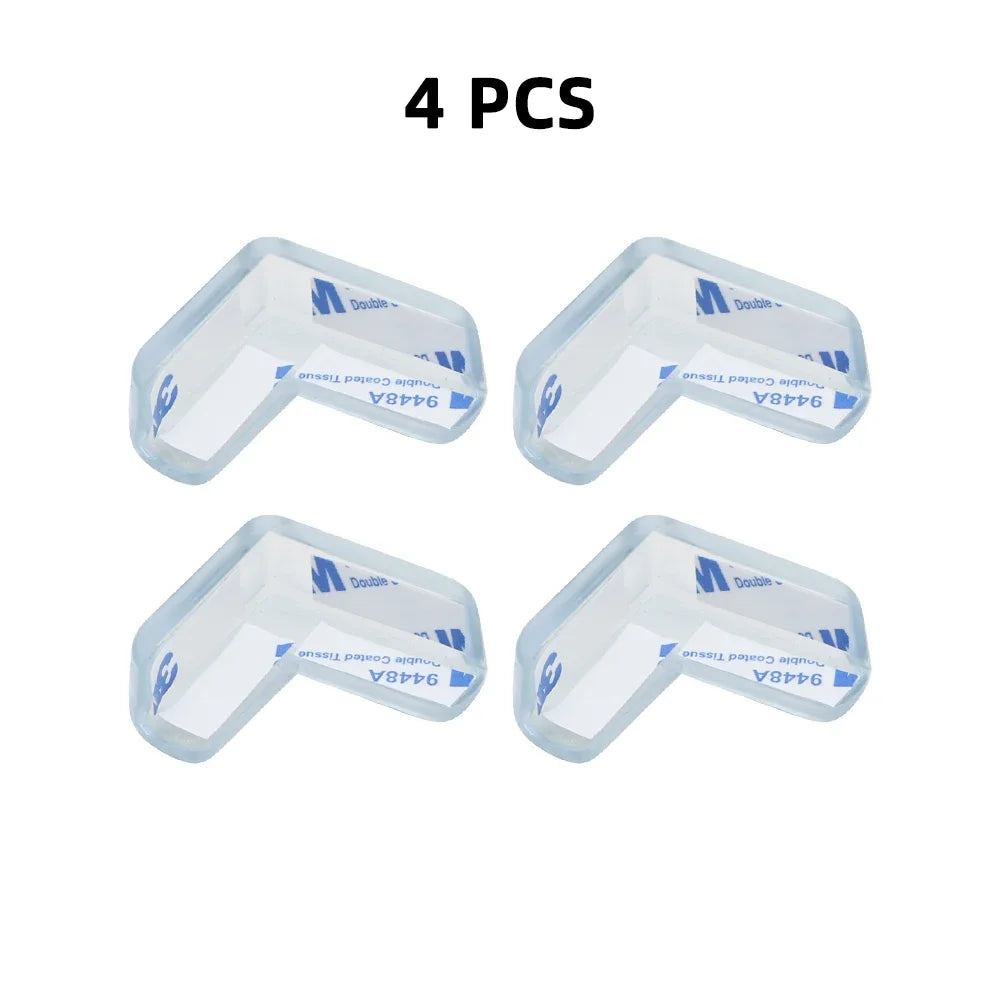 4/8/10/12Pcs Baby Safety Silicone Protector Table Corner Edge Protection Cover Transparent Anti Collision Soft Guard Home Tool